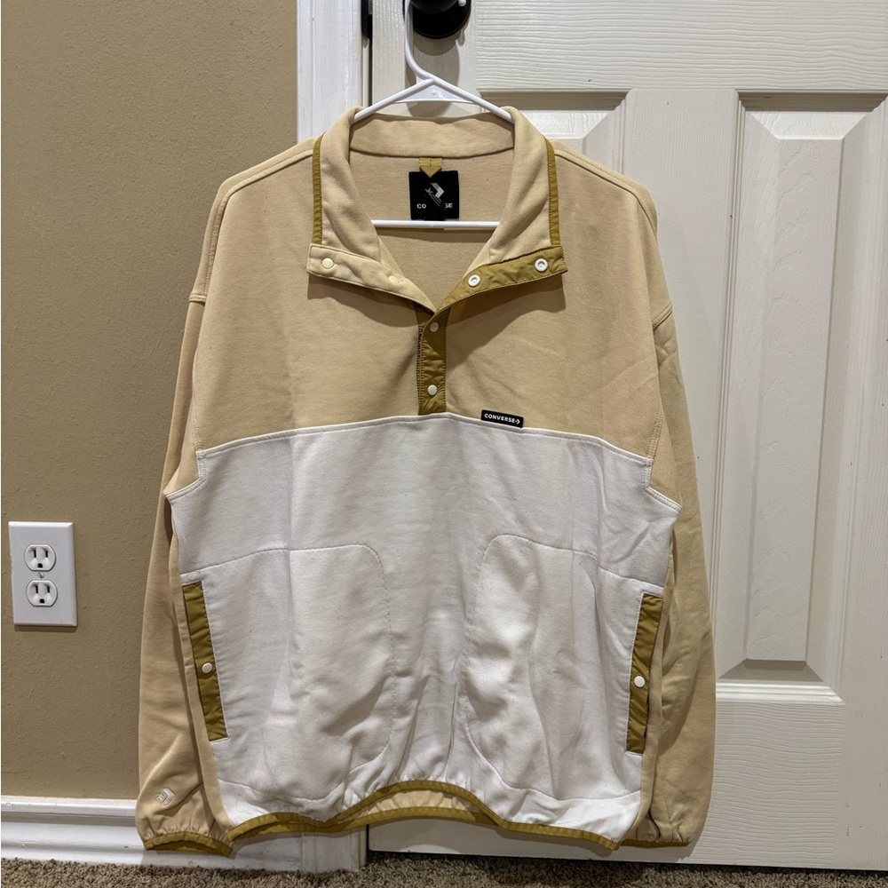 Yellow and White Converse Pullover Sweatshirt